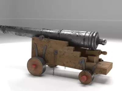 Cannon 3D model 8