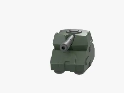 Army Tank 3D Illustration 3D model