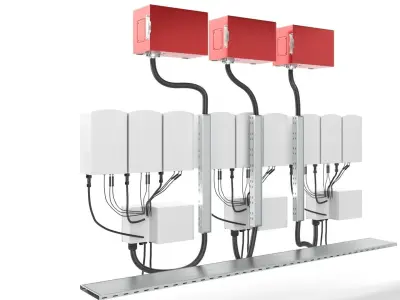 Solar Edge Inverter Group Low-poly 3D model