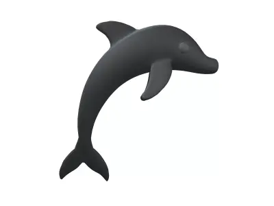 Dolphin Icon v1 001 Low-poly 3D model