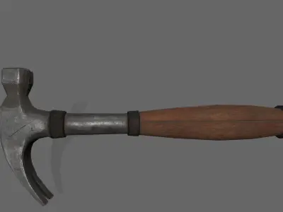 Hammer Low-poly 3D model 23