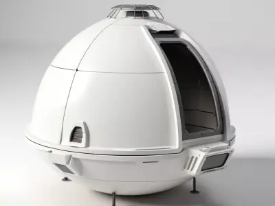 Futuristic SciFi Habitat Pod 3D model