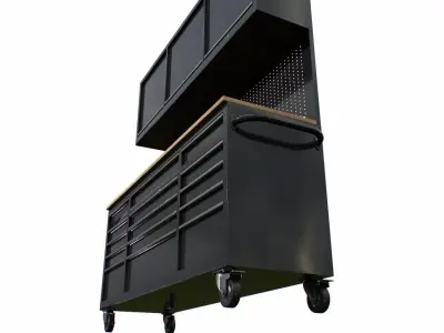 Workbech Storage Tools Trolley 3 Low-poly 3D model