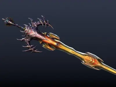 Futuristic Sword Low-poly 3D model 33