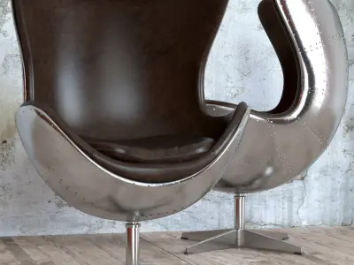 SEAT EGG AVIATOR DESIGNED BY ARNE JACOBSEN 3D model