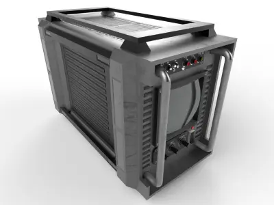 Military Radio Model 02 Low-poly 3D model
