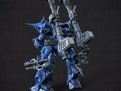 MS-08 Campfire Poseable set 150mm 3D print model