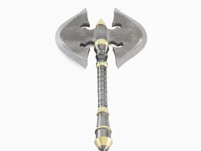 Stylized War Axe 02 Low-poly 3D model