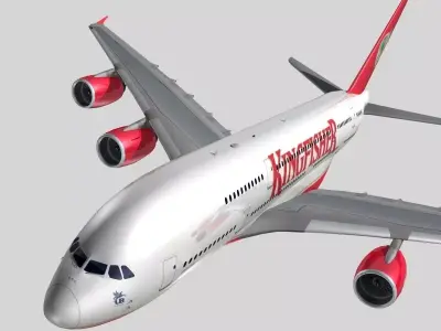 Airbus A-380 Kingfisher Airlines 3D model