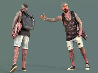 Hitchhiker Guy 3D model