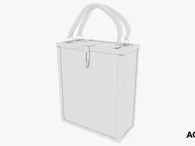 German WWII Breda MG-8mm Ammo Box-Low Poly 3D model