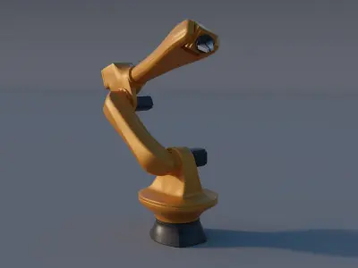 Industrial robot Low-poly 3D model buy