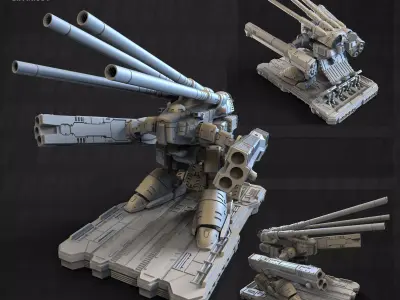 Macaroni 2 Monster 100mm Poseable Set 3D print model