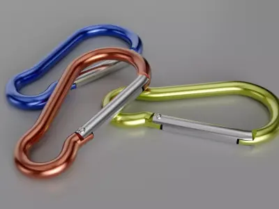 Carabiner Hook Model Prop 3D Low-poly 3D model