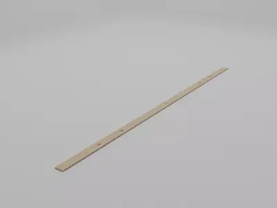 Wooden Meter Stick Low-poly 3D model