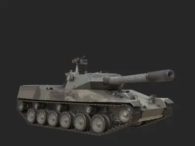 3 coatings of Thai Army Cadillac Stingray Light Tank Low-poly 3D model