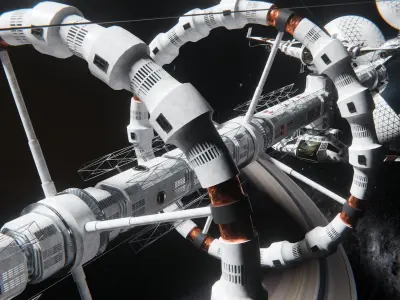 Spacecraft Explorer Animated SciFi 3D model