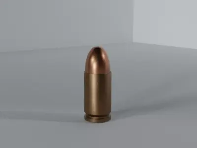 9mm bullet Free low-poly 3D model