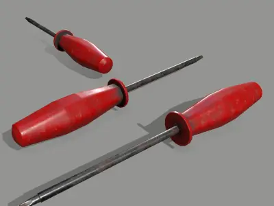 screwdriver Low-poly 3D model 41