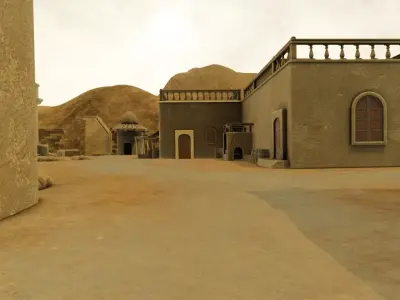 Walled Desert City 3D model