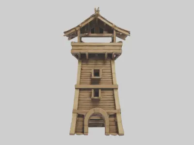Siegetower Model Low-poly 3D model