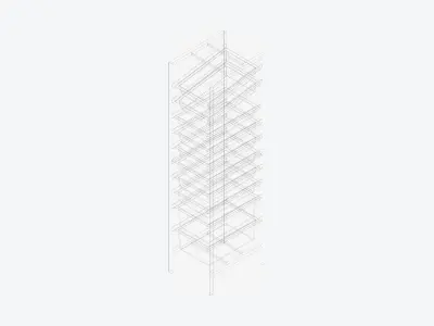 Shelving - Modular Rack - Integral - Type 3 Low-poly 3D model