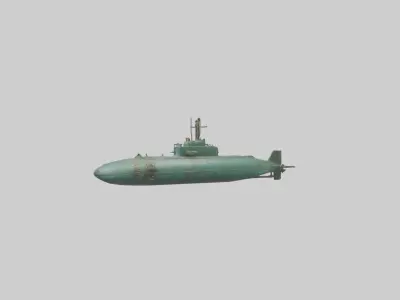 Submarine Model 1 Low-poly 3D model