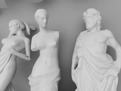 Museum Quality Antique Statue Pack 3D model