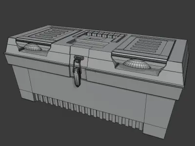 Plastic Tool Box Low-poly 3D model purchase