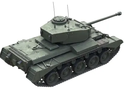 Comet 1 A34 British Cruiser Tank Low-poly 3D model