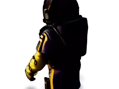 Detailed Astronaut 3D Model Low-poly 3D model