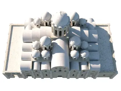 Eastern European Orthodox Church Concept  3D model