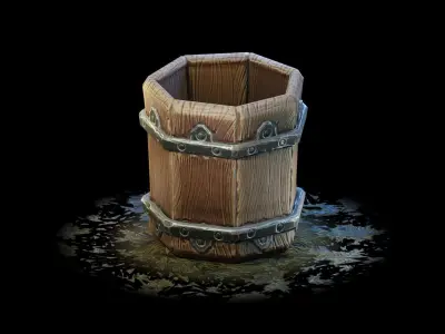 Medieval Blacksmith - 15 Stylized Props Low-poly 3D model