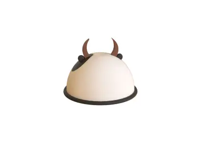 Low-Poly Cow Hat Low-poly 3D model
