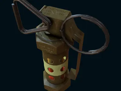 M84 Hand Grenade Bomb Gaming Model  Low-poly 3D model