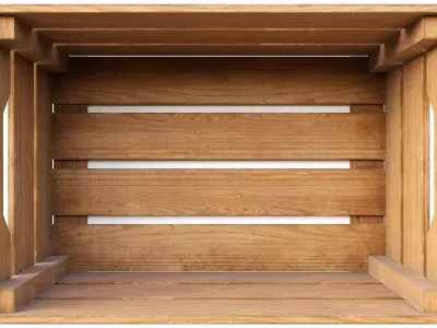 wooden box - PBR Game-Ready Low-poly 3D model purchase