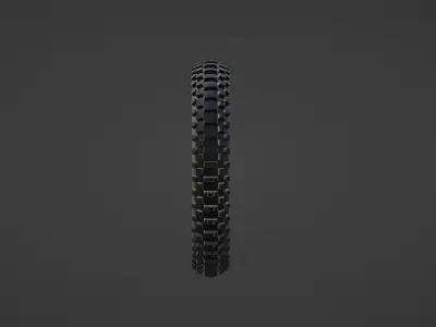 Motorcycle cross tire Low-poly 3D model
