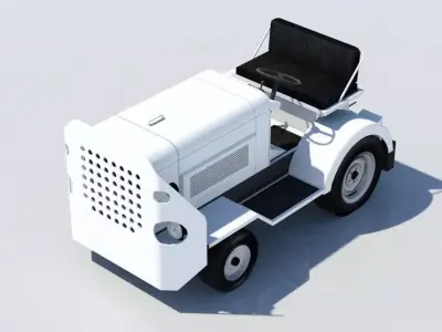 Small TUG MA50 Baggage Tractor Low Poly static Low-poly 3D model