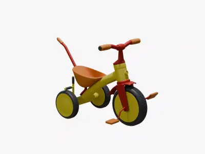 kids tricycle Low-poly 3D model purchase