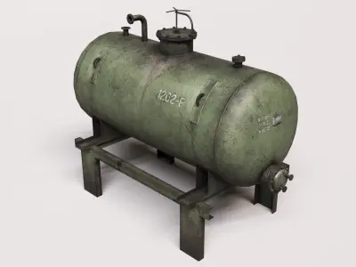 Industrial tanks set Low-poly 3D model