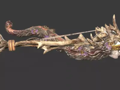 Crossbow 03 Low-poly 3D model