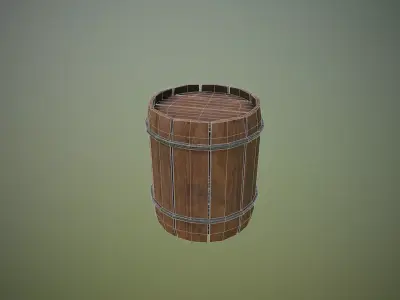 Barrel Low-poly 3D model order