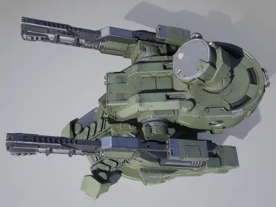 Turret textured 3D model