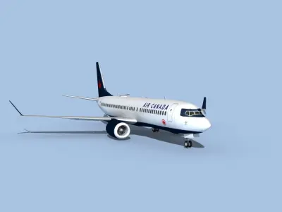 Boeing 737-800 Max Air Canada 3D model