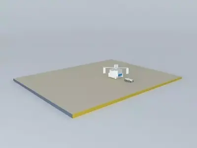Landing Craft With Thrust and Stability Control  Free 3D model