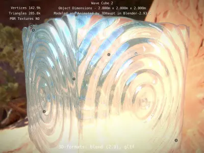 Wave Cube 2 Free 3D model