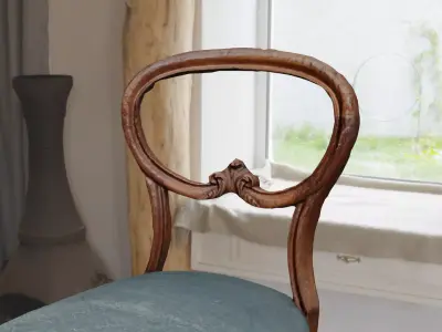 Antique Wooden Chair 3D model purchase