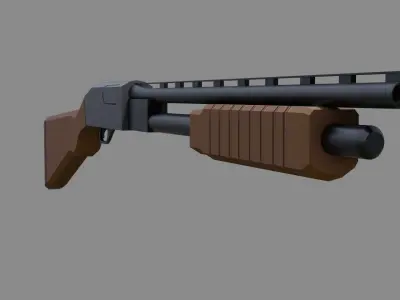 FPS Shotgun - Low Poly - Game Ready Low-poly 3D model