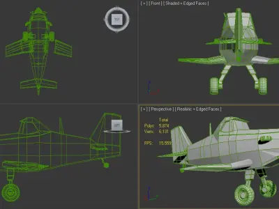 Aircraft plane in stages of construction 3D model