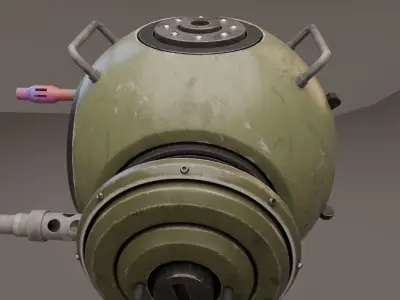 Sci-Fi Surveillance Drone - 3D Model 3D model